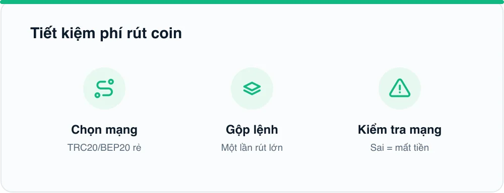Tiết kiệm phí rút coin