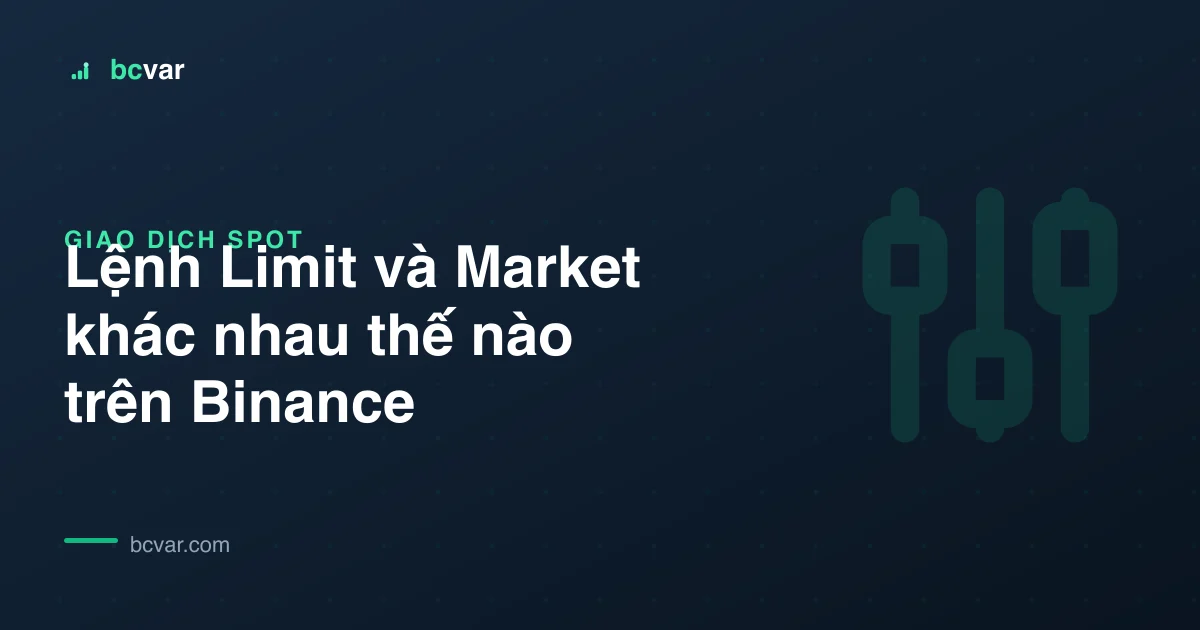 Lệnh Limit và Market khác nhau thế nào trên Binance